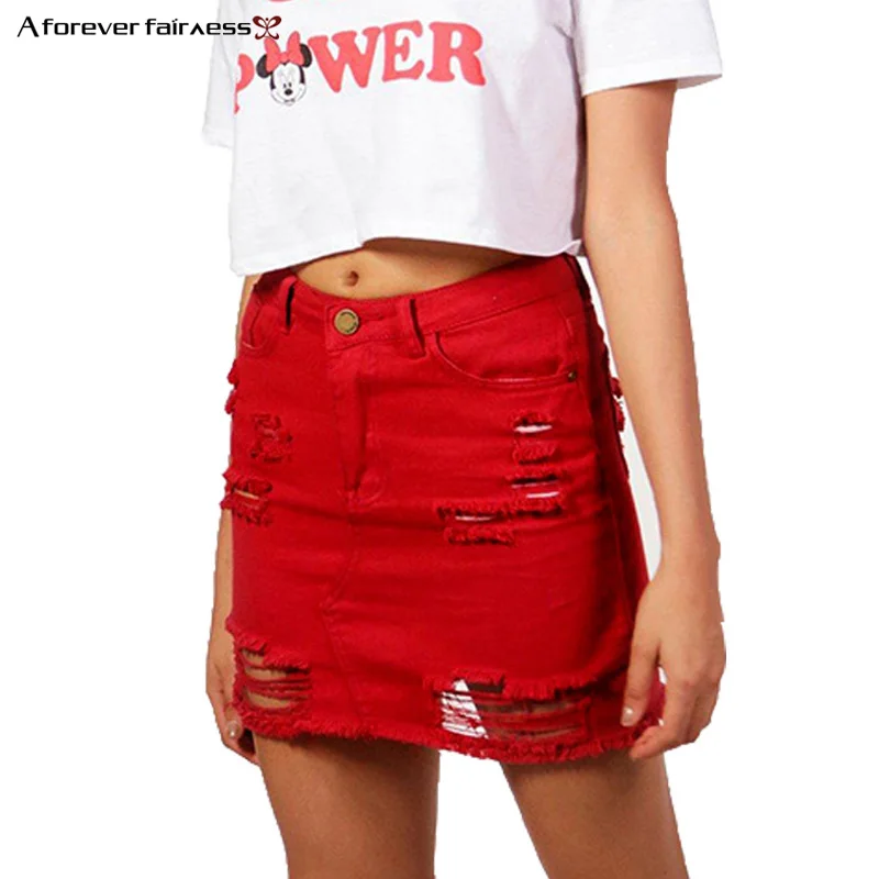 A Forever Spring New High Waist Sexy Bag Hip Denim Short Skirt Large Irregular Red Hole Fringed Tassels Fashion Skirt M-733
A Forever Spring New High Waist Sexy Bag Hip Denim Short Skirt Large Irregular Red Hole Fringed Tassels Fashion Skirt M-733