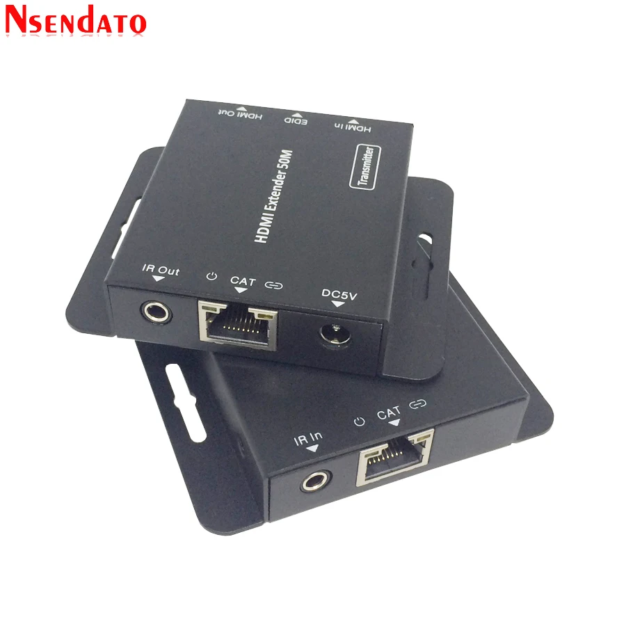 1080P HDMI Extender Transmitter Receiver over Cat 5e/6 IR EDID Cable RJ45 LAN Ethernet up to 50m for HDTV Monitor Projector
1080P HDMI Extender Transmitter Receiver over Cat 5e/6 IR EDID Cable RJ45 LAN Ethernet up to 50m for HDTV Monitor Projector