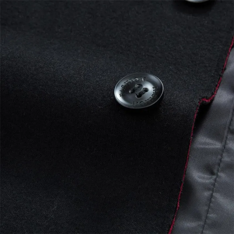 New High grade Autumn and Winter men's woolen coat solid color business casual windbreaker long coat Overcoat 
New High grade Autumn and Winter men's woolen coat solid color business casual windbreaker long coat Overcoat