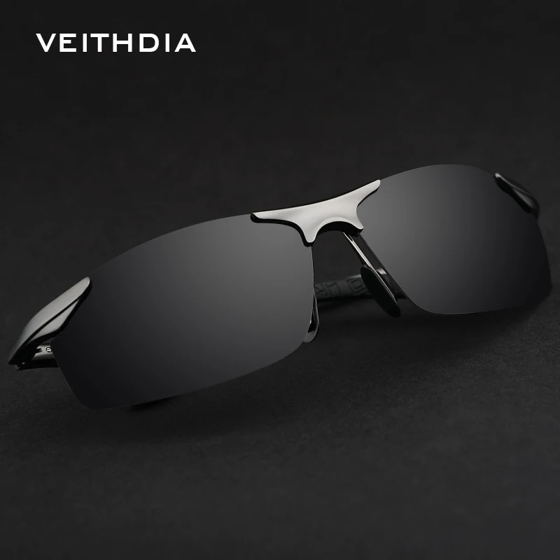 Мужские солнцезащитные очки VEITHDIA спортивные алюминиевые с поляризационными