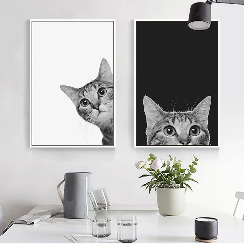 Nordic Simple Cute Black and White Cat Poster HD Print Canvas Decor Painting Cartoon Picture Wall Art for Living Room Kids Room
Nordic Simple Cute Black and White Cat Poster HD Print Canvas Decor Painting Cartoon Picture Wall Art for Living Room Kids Room