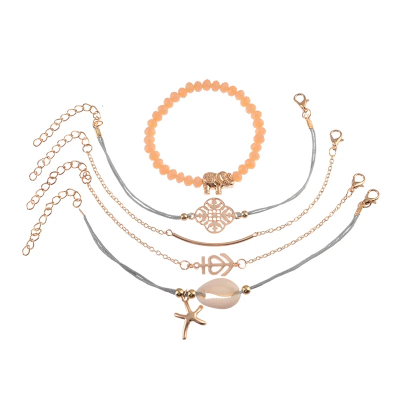 Summer fashion bohemian bracelet retro shell geometric pattern temperament female charm gift simple adjustable new hot | Украшения и