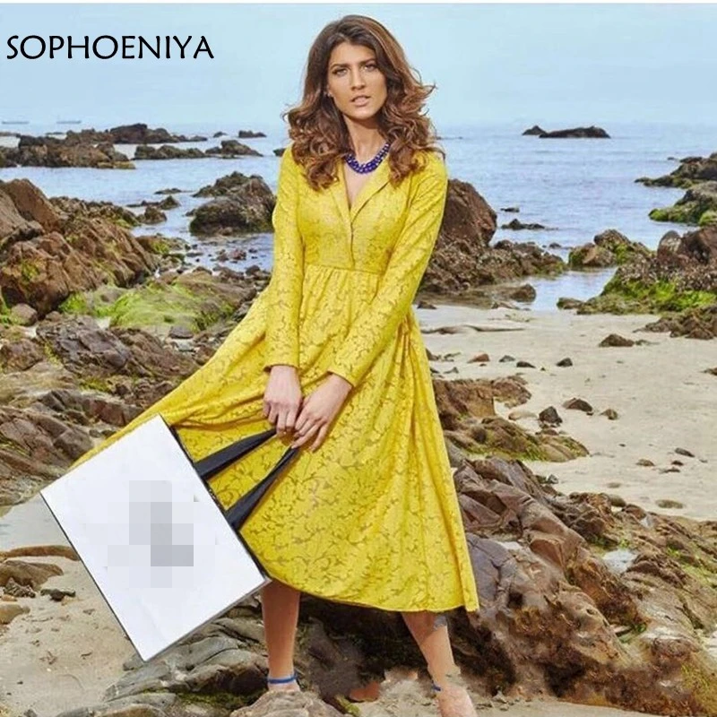 New Arrival Yellow Lace evening dresses Short evening dress Long sleeve caftan mariage V Neck vestidos de noche
New Arrival Yellow Lace evening dresses Short evening dress Long sleeve caftan mariage V Neck vestidos de noche