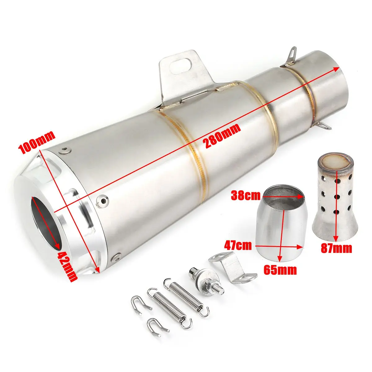 38-51MM Motorcycle Exhaust Muffler Pipe Slip-on with Exhaust Muffler Silencer For ATV For Honda/Kawasaki/Yamaha Universal
38-51MM Motorcycle Exhaust Muffler Pipe Slip-on with Exhaust Muffler Silencer For ATV For Honda/Kawasaki/Yamaha Universal