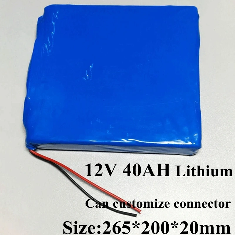 Thin 12V 40Ah Lithium Battery 12v Li-ion Pack for Power Supply Energy Storage Not Lifepo4 40ah + 3A Charger
Thin 12V 40Ah Lithium Battery 12v Li-ion Pack for Power Supply Energy Storage Not Lifepo4 40ah + 3A Charger