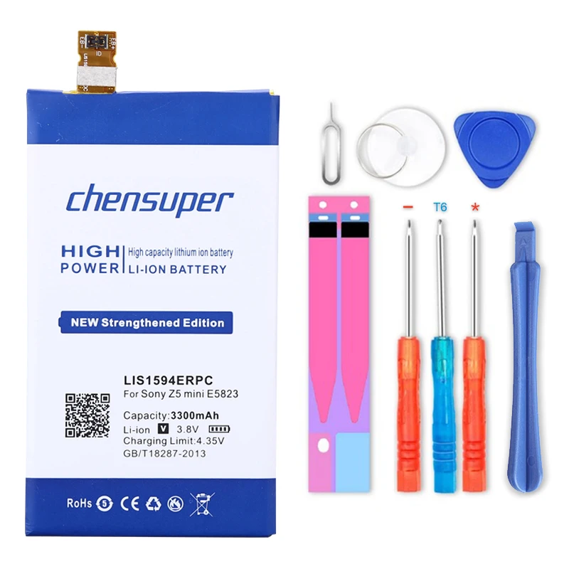 Chensuper 3300 мАч LIS1594ERPC аккумулятор высокой емкости для Sony Xperia Z5mini Z5 compact Mini E5823 E5803