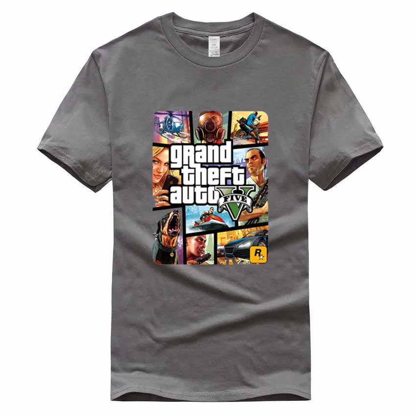 Футболки из хлопка с изображением игры Gta 5 Grand Theft Auto Camisetas Hombre Vice City Homme GMT005|Мужские