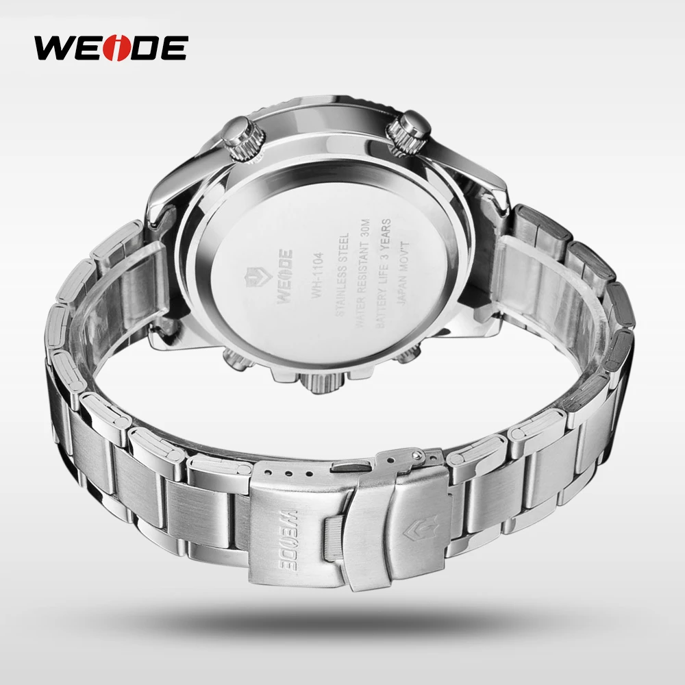 WEIDE Brand Men Sports Watches Men's Quartz Multifunction Military Watch Analog Digital Waterproof Stainless Steel Wristwatches
WEIDE Brand Men Sports Watches Men's Quartz Multifunction Military Watch Analog Digital Waterproof Stainless Steel Wristwatches