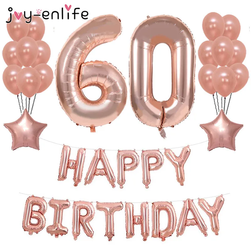 Rose Gold Birthday Party Balloons Set Happy Birthday Party Decoration Adult Foil Balloons Air Ballons Globos Supplies
Rose Gold Birthday Party Balloons Set Happy Birthday Party Decoration Adult Foil Balloons Air Ballons Globos Supplies