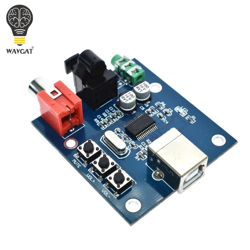 Аналоговый выход WAVGAT PCM2704 USB DAC волоконно-оптический коаксиальный USB-разъем для