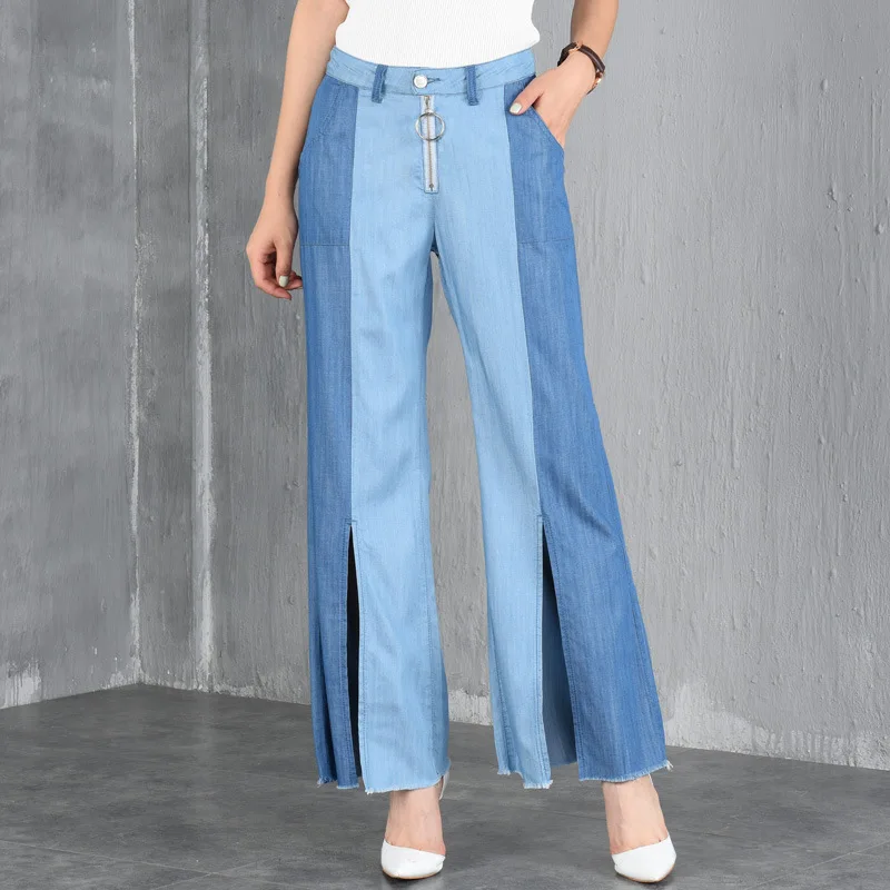 High Quality Women's Summer Straight Jeans Female High Waist Denim Pants Large size Trousers loose wide leg jeans
High Quality Women's Summer Straight Jeans Female High Waist Denim Pants Large size Trousers loose wide leg jeans