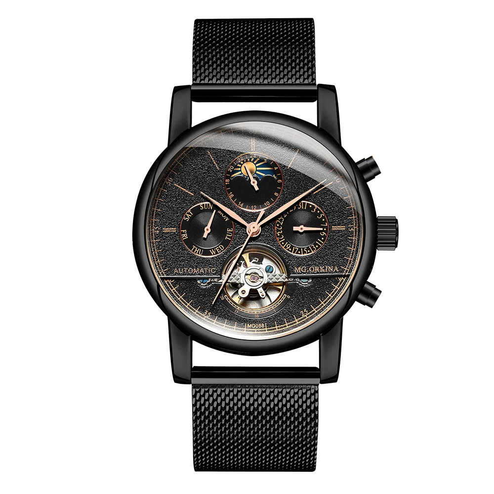 ORKINA Luxury Tourbillon Automatic Mechanical Watch Men Moon Phase Auto Date Watch Men Sport Casual Wristwatches Relojes Hombre
ORKINA Luxury Tourbillon Automatic Mechanical Watch Men Moon Phase Auto Date Watch Men Sport Casual Wristwatches Relojes Hombre