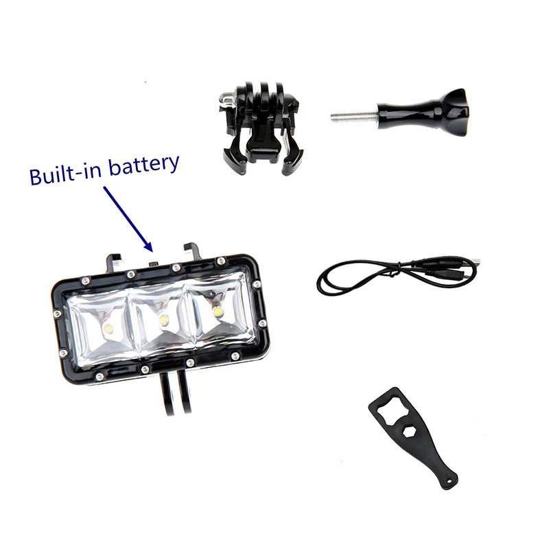 Underwater 40m Waterproof LED Flash Diving Shooting Fill Light Lamp Mounts For SJCAM SJ4000 Gopro Camera Xiaoyi Sports Camera 
Underwater 40m Waterproof LED Flash Diving Shooting Fill Light Lamp Mounts For SJCAM SJ4000 Gopro Camera Xiaoyi Sports Camera