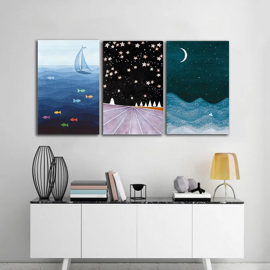 Minimalist Nordic Poster Marine Highway Star Canvas Painting Unframed Modular Wall Art Pictures for Children's Room Decoration
Minimalist Nordic Poster Marine Highway Star Canvas Painting Unframed Modular Wall Art Pictures for Children's Room Decoration