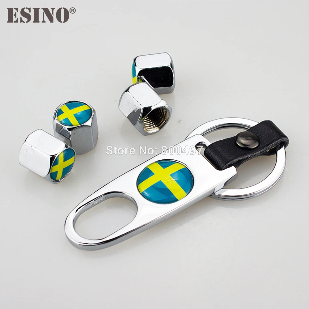 4 x Car Stainless Steel Zinc Alloy Wheel Tire Valve Stems Caps Sweden National Flag Universal With Mini Wrench Key Chain
4 x Car Stainless Steel Zinc Alloy Wheel Tire Valve Stems Caps Sweden National Flag Universal With Mini Wrench Key Chain