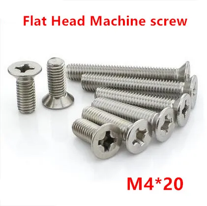 100pcs M4*20 Phillips Flat Head Screw / Cross Reccessed Countersunk Head Machine Screws Stainless Steel
100pcs M4*20 Phillips Flat Head Screw / Cross Reccessed Countersunk Head Machine Screws Stainless Steel
