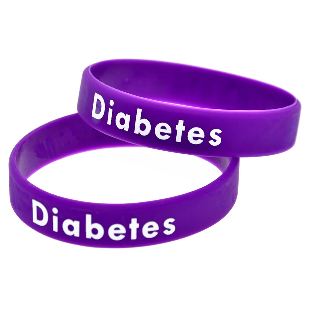 OBH 50PCS Diabetes Silicone Bracelet 1/2 Inch Wide Printed Logo Adult Size 9 Colors
OBH 50PCS Diabetes Silicone Bracelet 1/2 Inch Wide Printed Logo Adult Size 9 Colors