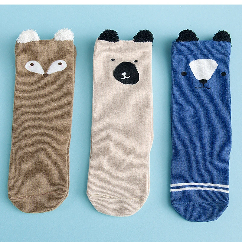 Хлопковые носки для малышей Meias осенне-зимняя теплая детская одежда мальчиков и
