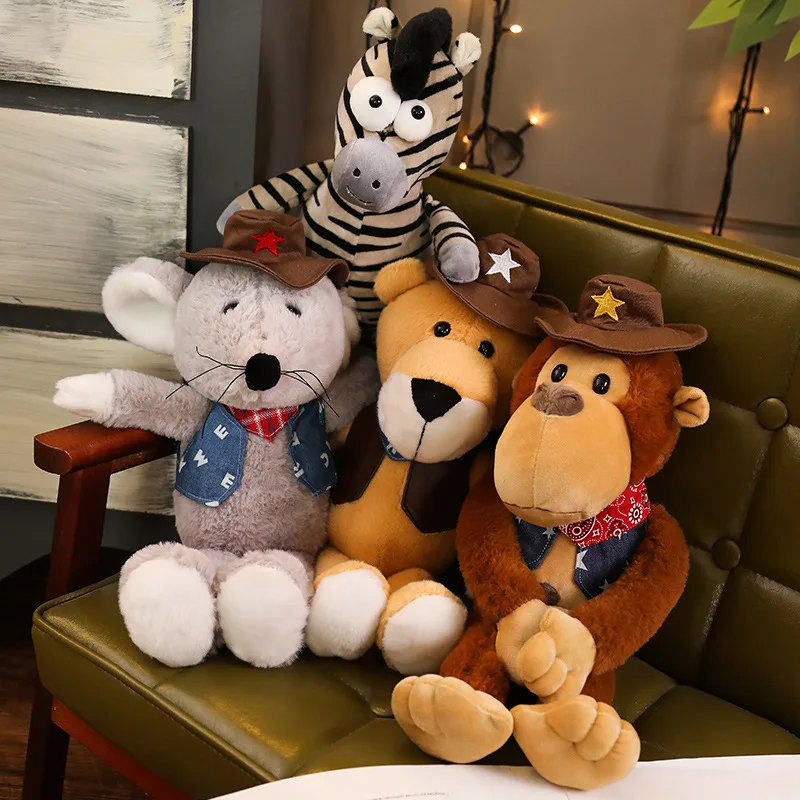 Plush Toys Western Jeans Stuffed Animals Orangutans Leopards Zebra Mice Dolls Birthday Gifts for Classmates Friends Children
Plush Toys Western Jeans Stuffed Animals Orangutans Leopards Zebra Mice Dolls Birthday Gifts for Classmates Friends Children