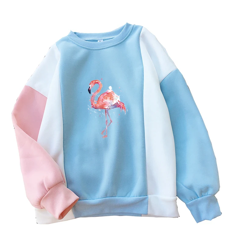 Autumn New Women Fleece O-nck Hoodies Ladies Long Sleeve Patchwork Casual Harajuku Lovely Flamingo Printed Streetwear Sweatshirt
Autumn New Women Fleece O-nck Hoodies Ladies Long Sleeve Patchwork Casual Harajuku Lovely Flamingo Printed Streetwear Sweatshirt