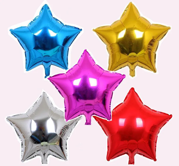 50pcs/Lot 5 Inch Balloons Party Decoration Helium Inflatable Five-pointed Star Wedding Aluminum Foil | Игрушки и хобби