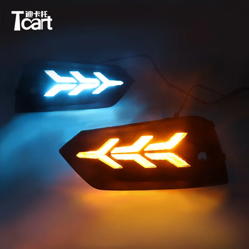 Tcart 2pcs For Volvo XC60 2018 2019 Daytime Running Light DRL LED Fog Lamp Cover With Yellow Turning Signal Functions
Tcart 2pcs For Volvo XC60 2018 2019 Daytime Running Light DRL LED Fog Lamp Cover With Yellow Turning Signal Functions