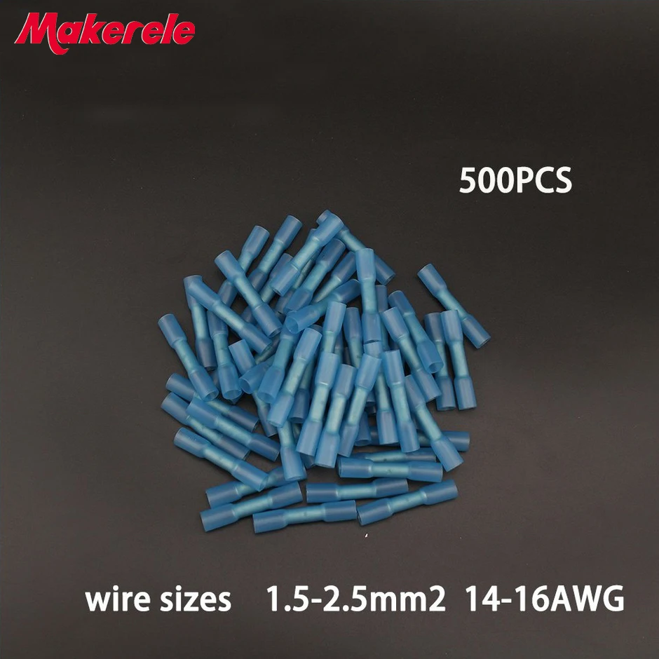 500pcs Insulated Heat Shrink Butt Connectors Wire Electrical Crimp Terminals 16-14AWG Kit
500pcs Insulated Heat Shrink Butt Connectors Wire Electrical Crimp Terminals 16-14AWG Kit