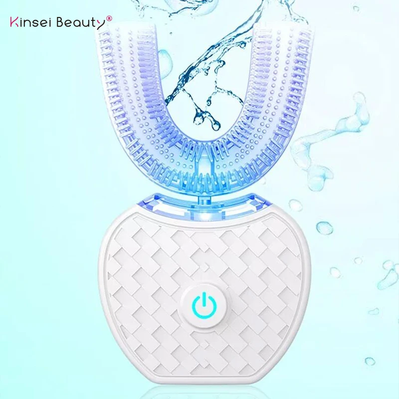 360 Degrees Intelligent Automatic Sonic Electric Toothbrush U Shape Silicone Tooth Brush USB Charging Tooth Whitening Blue Light
360 Degrees Intelligent Automatic Sonic Electric Toothbrush U Shape Silicone Tooth Brush USB Charging Tooth Whitening Blue Light