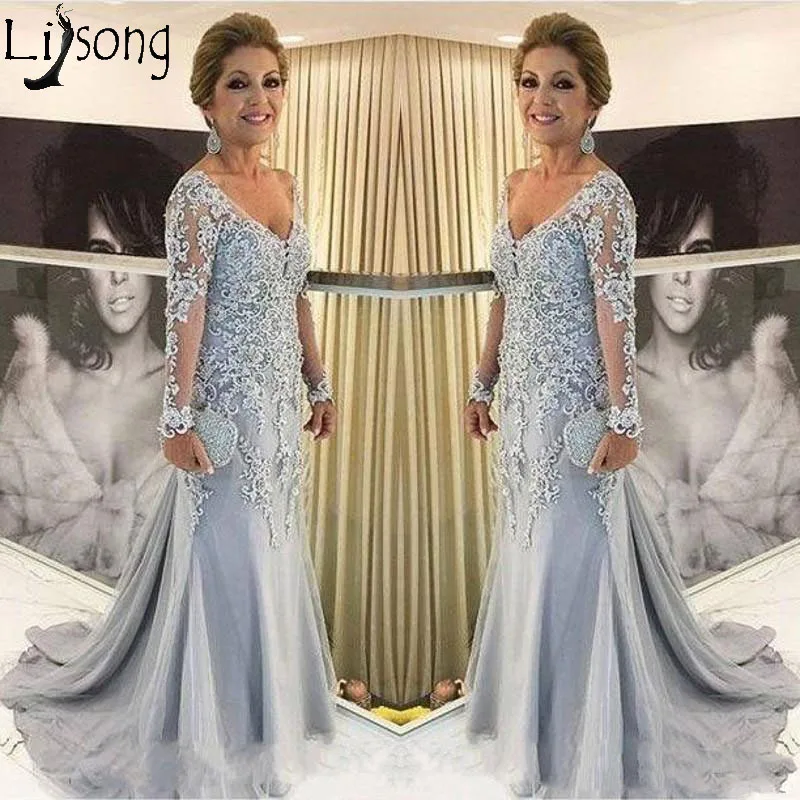 2018 Mother Of The Bridal Dress V Neck Sheer Long Sleeves Mermaid Evening Gowns Lace Applique Beads Long Plus Size Formal Dress
2018 Mother Of The Bridal Dress V Neck Sheer Long Sleeves Mermaid Evening Gowns Lace Applique Beads Long Plus Size Formal Dress