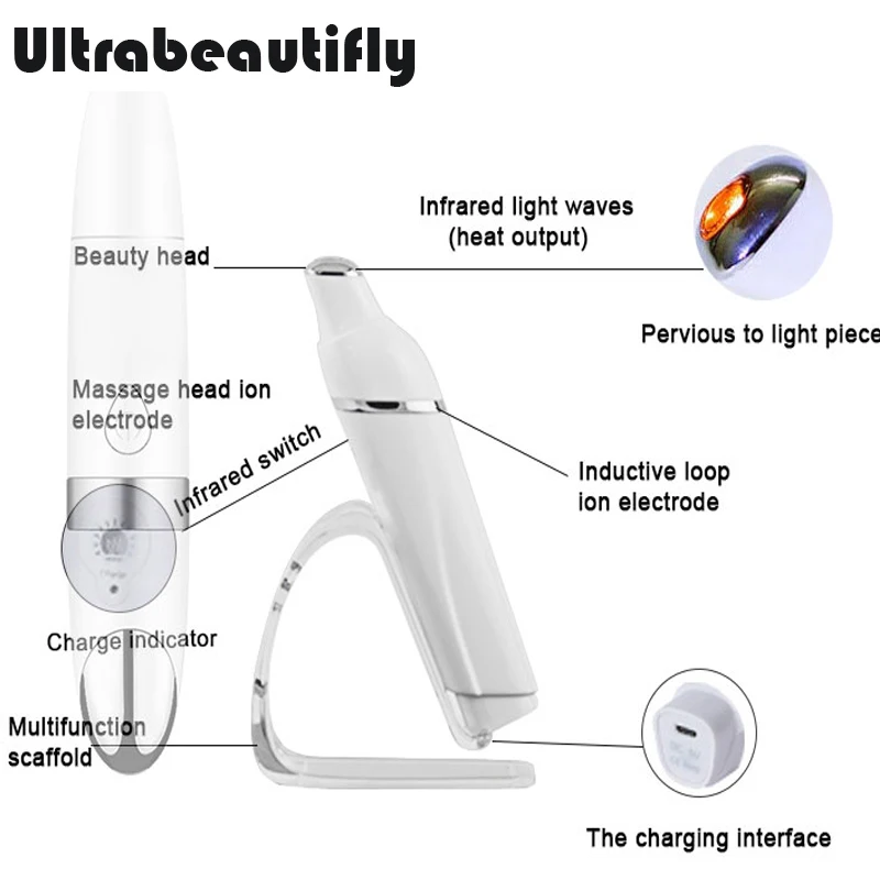 Vibrating Galvanic Ion Blue Yellow Heating Led Light Photon Therapy Anti Aging Eyebag Wrinkle Removal Eraser Massager Pen
Vibrating Galvanic Ion Blue Yellow Heating Led Light Photon Therapy Anti Aging Eyebag Wrinkle Removal Eraser Massager Pen