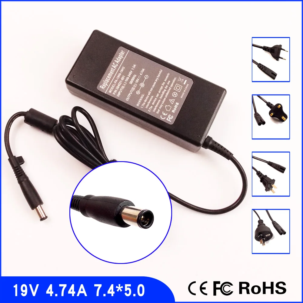 

19V 4.74A Laptop Ac Adapter Power SUPPLY + Cord for HP/Compaq 418873-001 463958-001 409992-001 463552-001 463552-002 463552-003