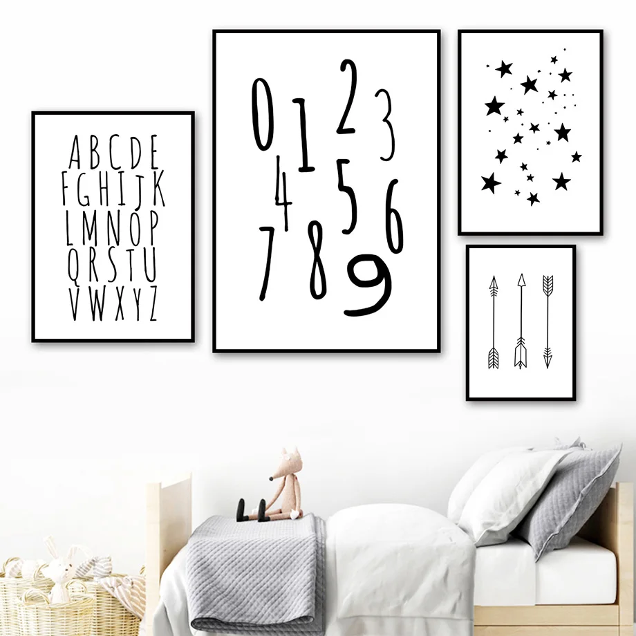 Alphabet Numbers Arrow Black White Wall Art Canvas Painting Nordic Posters And Prints Wall Pictures Baby Kids Room Nursery Decor
Alphabet Numbers Arrow Black White Wall Art Canvas Painting Nordic Posters And Prints Wall Pictures Baby Kids Room Nursery Decor