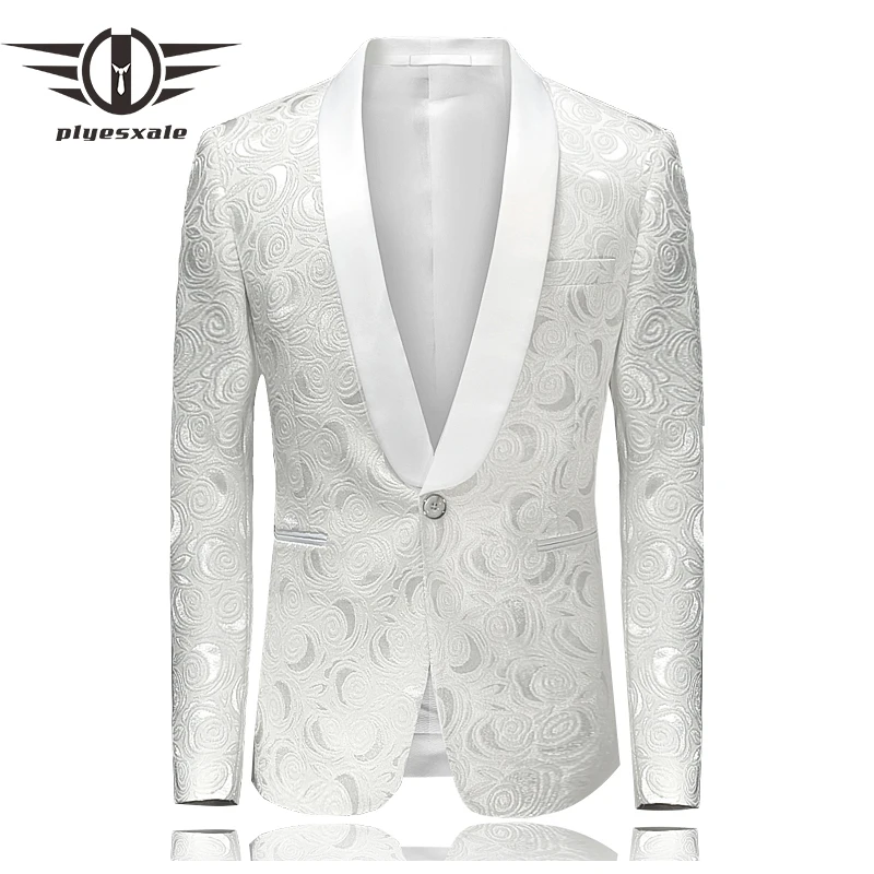 Plyesxale Blazer Men 2018 Slim Fit Mens Floral Blazer Stylish Shawl Collar Suit White Wedding Blazers For Men Stage Wear Q233
Plyesxale Blazer Men 2018 Slim Fit Mens Floral Blazer Stylish Shawl Collar Suit White Wedding Blazers For Men Stage Wear Q233