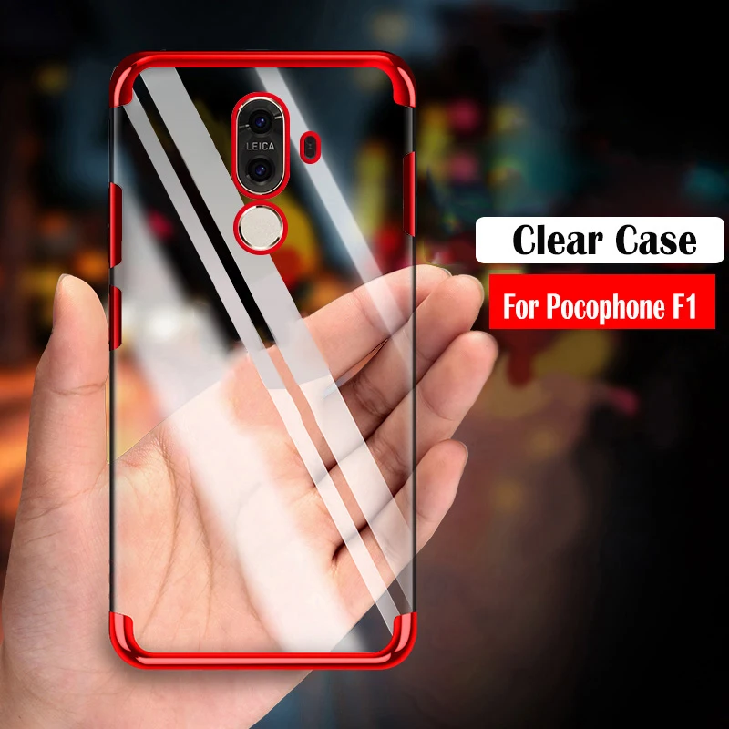 Чехол с покрытием для Xiaomi Pocophone F1 6 18 дюйма POCO мягкий прозрачный чехол телефона из