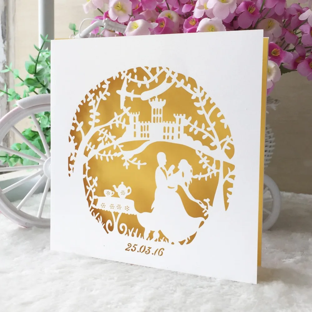50pcs/lot hot sale chic fairy tale wedding party decoration paper craft laser cut wedding invitation card greeting card QJ-28
50pcs/lot hot sale chic fairy tale wedding party decoration paper craft laser cut wedding invitation card greeting card QJ-28