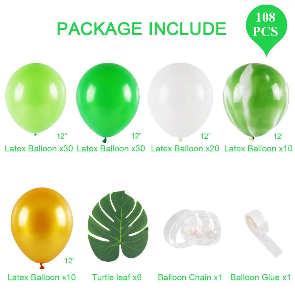 Frigg 108pcs Green Balloon Chain Combination Jungle Party Decor Safari Party Jungle Theme Birthday Party Decor Kids Baby Shower
Frigg 108pcs Green Balloon Chain Combination Jungle Party Decor Safari Party Jungle Theme Birthday Party Decor Kids Baby Shower
