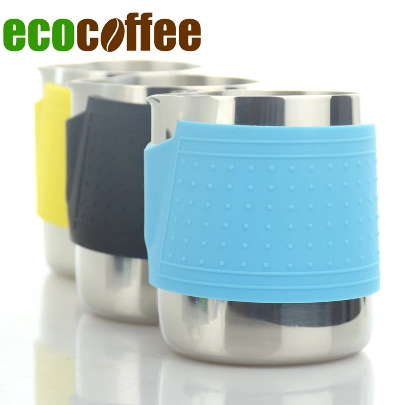 Eco Coffee 304 кувшин для кофе из нержавеющей стали 350 мл молока с силиконовым покрытием