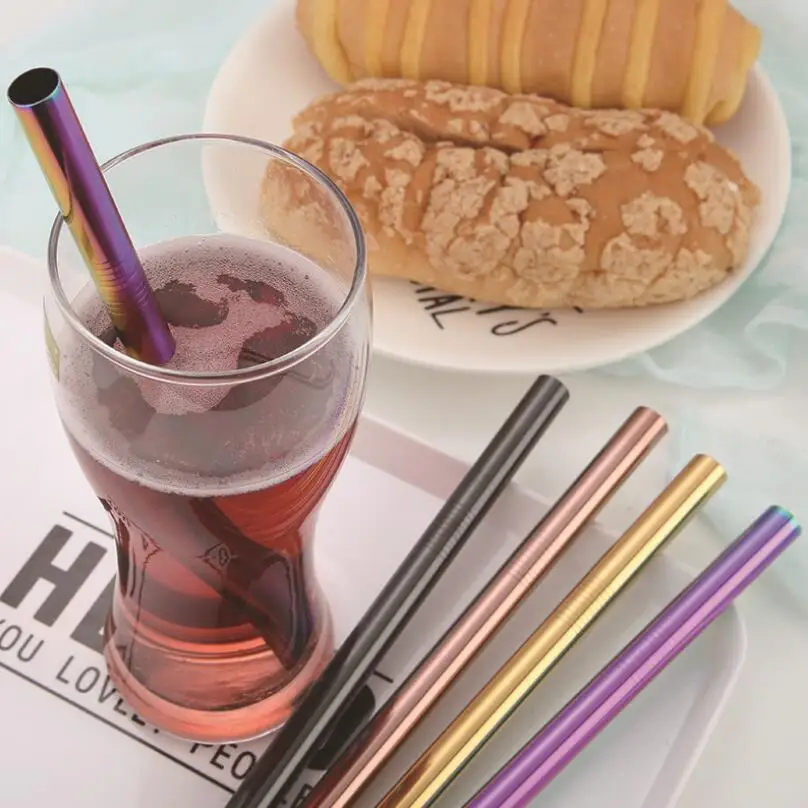 Fashion Colorful Metal Drinking Straw Diameter 8mm Juice Straws Cleaner Brush Set LX2103
Fashion Colorful Metal Drinking Straw Diameter 8mm Juice Straws Cleaner Brush Set LX2103