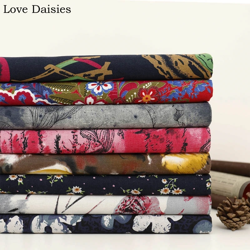 Cotton/Linen Ethnic DARK BLUE RED BROWN Ink Style Big Flower Daisy Jade Fabric for Cushion Curtain Home Decor Tablecloth Apparel
Cotton/Linen Ethnic DARK BLUE RED BROWN Ink Style Big Flower Daisy Jade Fabric for Cushion Curtain Home Decor Tablecloth Apparel