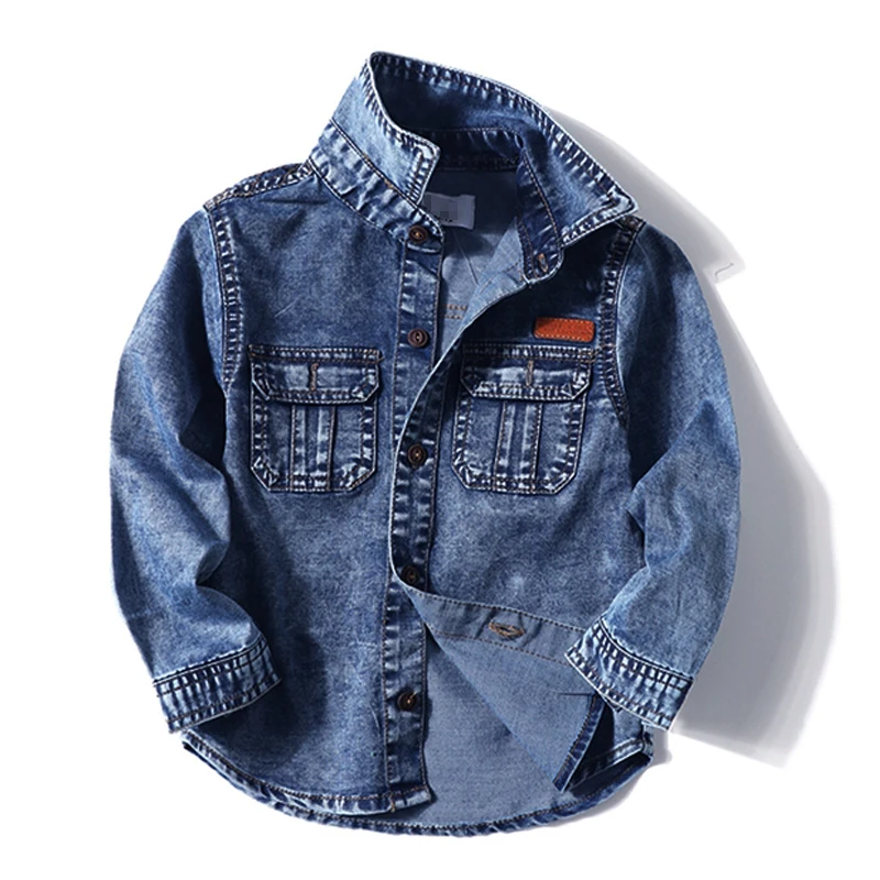 Boys Denim Shirts Slim Fit Deep Blue Shirts For Boy Fashion Kid Top Tees Spring Autumn Children's Denim Shirt 2-8 Yrs
Boys Denim Shirts Slim Fit Deep Blue Shirts For Boy Fashion Kid Top Tees Spring Autumn Children's Denim Shirt 2-8 Yrs