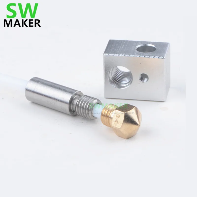 1set 3D printer MK10 Extruder hotend M7 thread 0.4mm Nozzle Throat Heater Block for Wanhao MK10 3D printer parts
1set 3D printer MK10 Extruder hotend M7 thread 0.4mm Nozzle Throat Heater Block for Wanhao MK10 3D printer parts