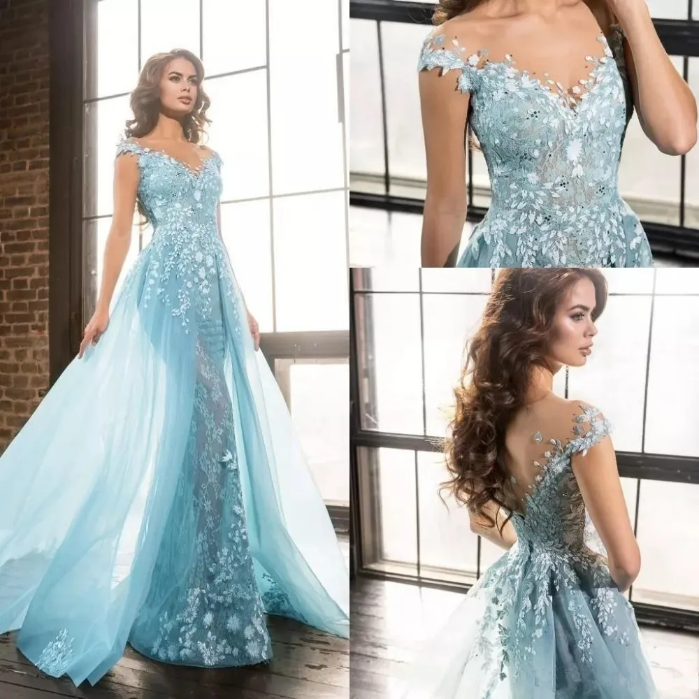 Sky Blue Muslim Evening Dresses Mermaid Cap Sleeves Lace Beaded Islamic Dubai Saudi Arabic Long Evening Gown Prom Dress
Sky Blue Muslim Evening Dresses Mermaid Cap Sleeves Lace Beaded Islamic Dubai Saudi Arabic Long Evening Gown Prom Dress