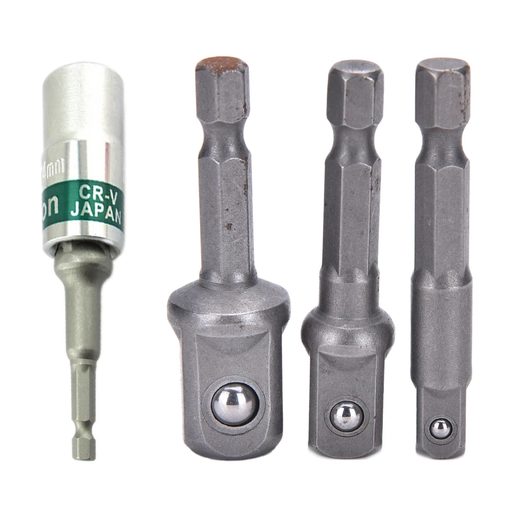 New 3pcs/set Chrome Vanadium Steel Socket Adapter Hex Shank to 1/4" 3/8" 1/2" Extension Drill Bits Bar Hex Bit Set Power Tools
New 3pcs/set Chrome Vanadium Steel Socket Adapter Hex Shank to 1/4" 3/8" 1/2" Extension Drill Bits Bar Hex Bit Set Power Tools