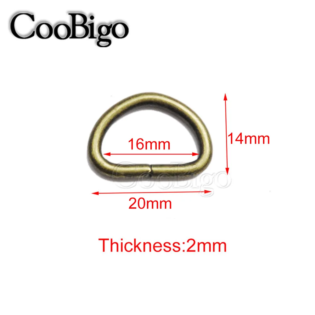 100 шт. в лоте 5/8 "(16 мм) NonWelded ди кольцо d образное с покрытием из бронзы для ремня