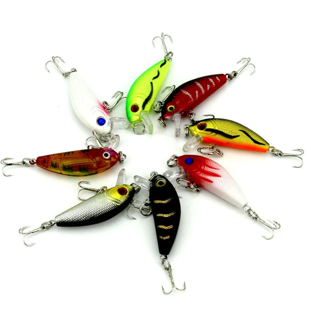Fresh Salt Water Hot Sale 8PCS/Lot Minnow Plastic Fishing Lure 50mm 3.6g 8 Color 3D Eyes Swimming Depth 00.3/0.9M 10# Hooks
Fresh Salt Water Hot Sale 8PCS/Lot Minnow Plastic Fishing Lure 50mm 3.6g 8 Color 3D Eyes Swimming Depth 00.3/0.9M 10# Hooks