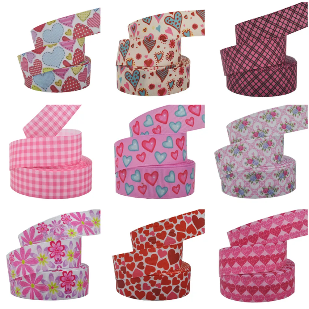 25 mm (5 yards/lot) New Arrival Quality Thicker Valentine's Day Hearts printed grosgrain DIY hairbow Decorative Ribbons
25 mm (5 yards/lot) New Arrival Quality Thicker Valentine's Day Hearts printed grosgrain DIY hairbow Decorative Ribbons