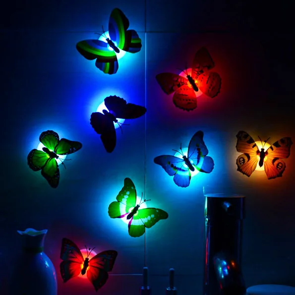 15pcs novelty glowing butterfly night lamp led bottom sticker night light for children romantic Home Decorative Wall Nightlight
15pcs novelty glowing butterfly night lamp led bottom sticker night light for children romantic Home Decorative Wall Nightlight