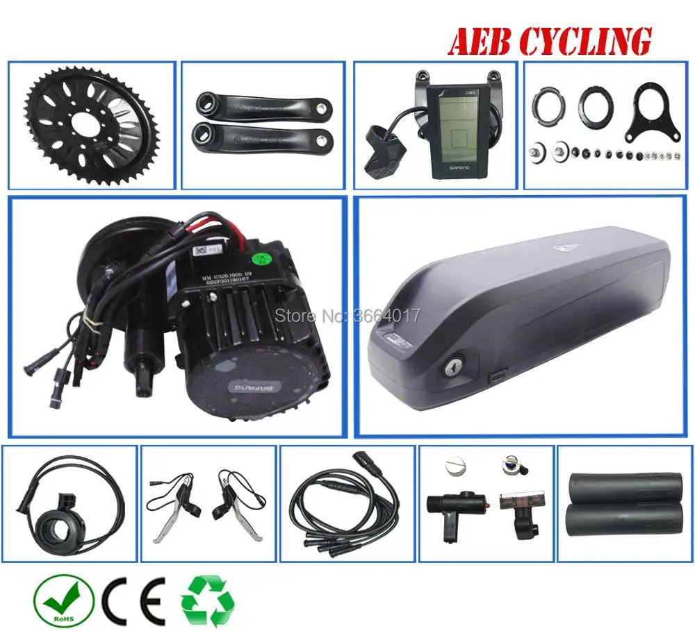 8FUN/Bafang BBSHD 48V 1000W mid crank motor kits with Hailong shark 48V 17.5Ah 18650 Li-ion battery pack for mountain bike
8FUN/Bafang BBSHD 48V 1000W mid crank motor kits with Hailong shark 48V 17.5Ah 18650 Li-ion battery pack for mountain bike