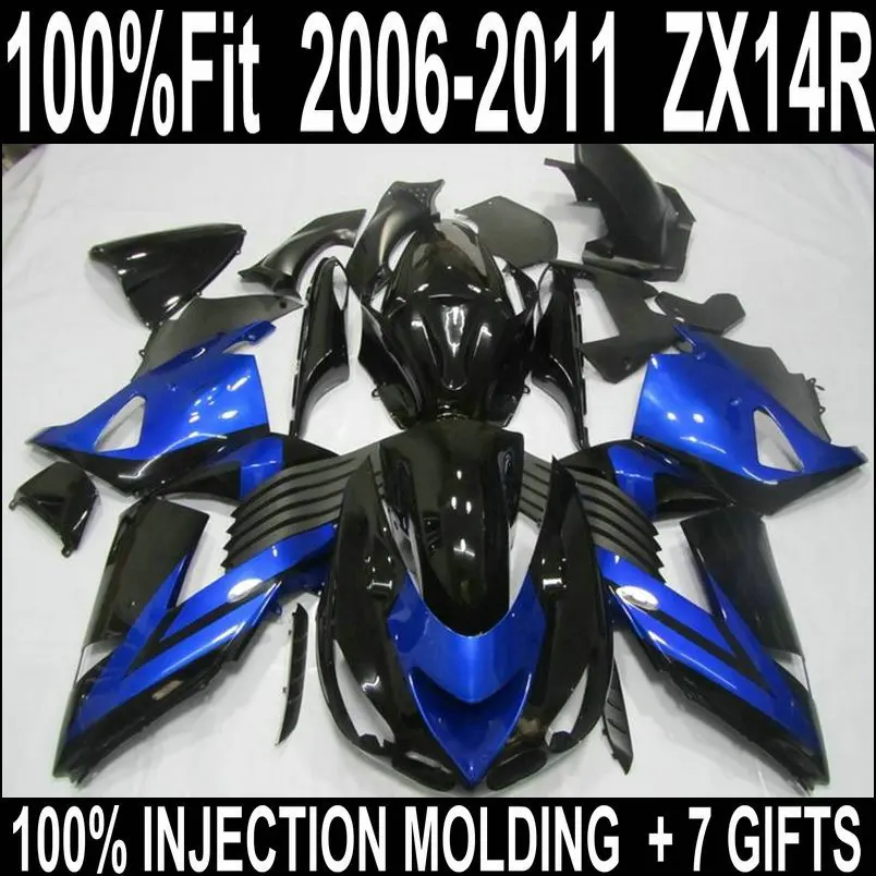 Free customize for 2006-2011 Kawasaki glossy flat black jewely blue ZX-14R fairings 06 07 08 09 00 11 Ninja zx14r fairing set
Free customize for 2006-2011 Kawasaki glossy flat black jewely blue ZX-14R fairings 06 07 08 09 00 11 Ninja zx14r fairing set