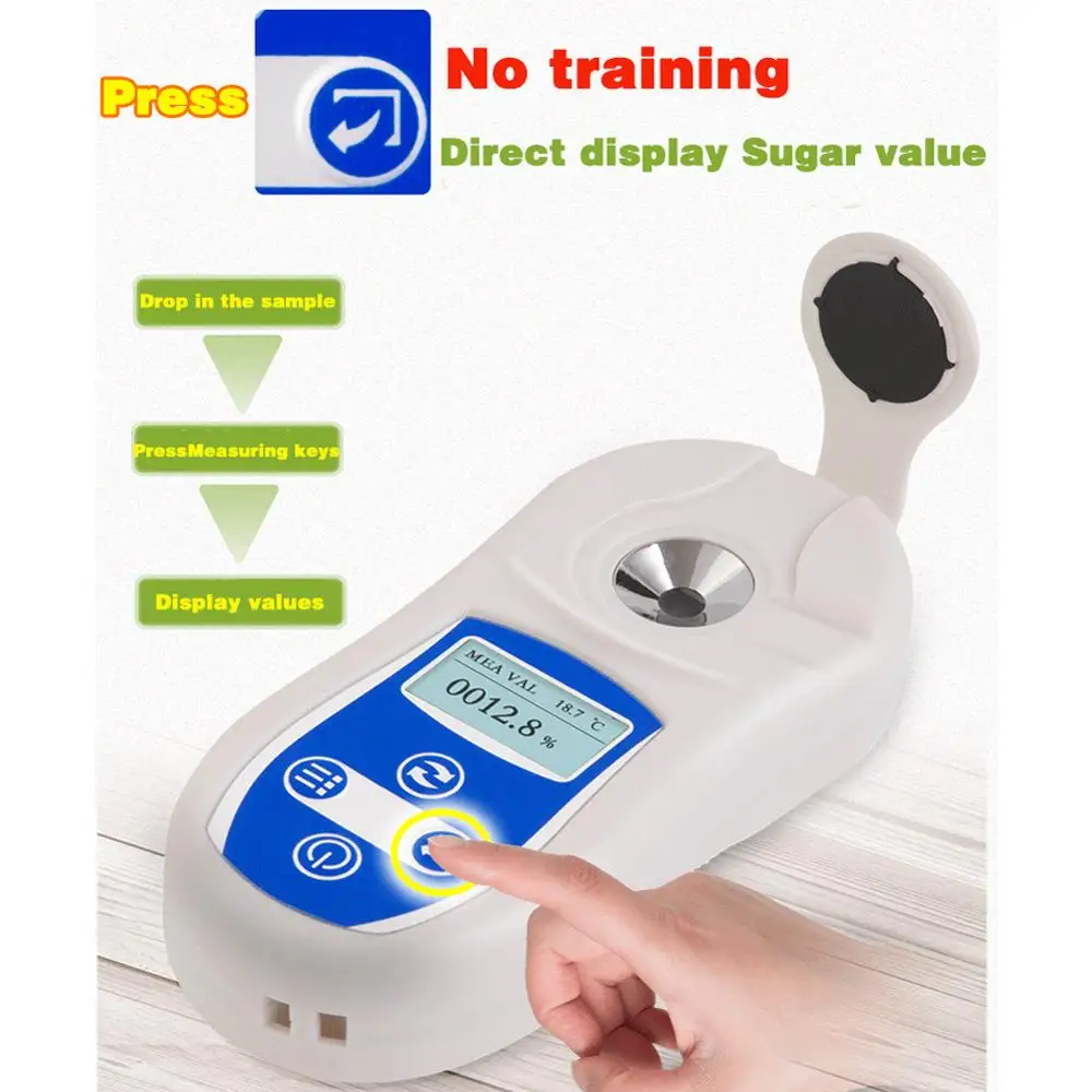 Digital Brix Refractometer 0-53% PAL-102 Brix Tester Wine Concentration Brix for Juice, Beverage, Canned, Research Industry
Digital Brix Refractometer 0-53% PAL-102 Brix Tester Wine Concentration Brix for Juice, Beverage, Canned, Research Industry
